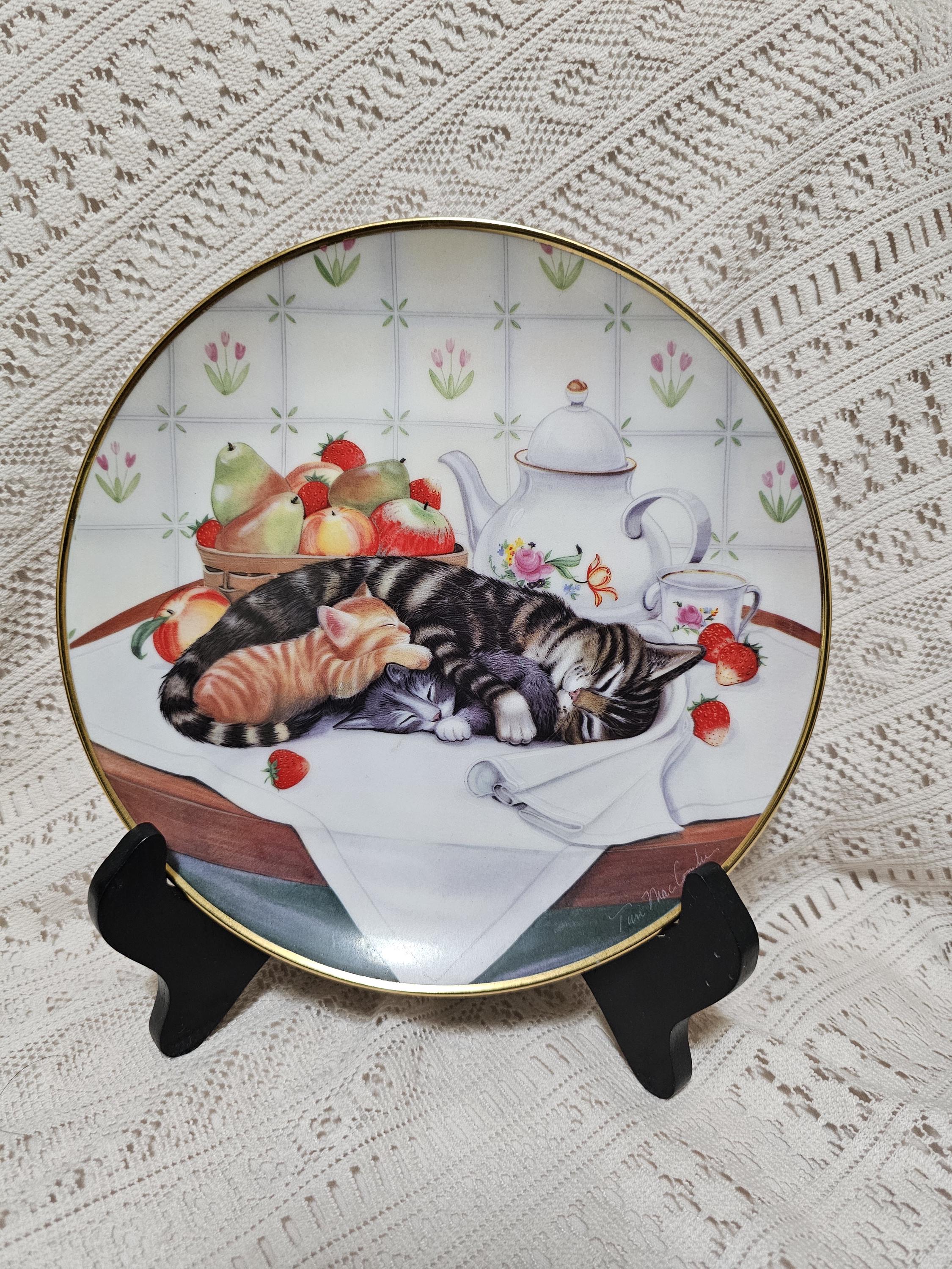 Franklin Mint Cat Nap Plate - Etsy