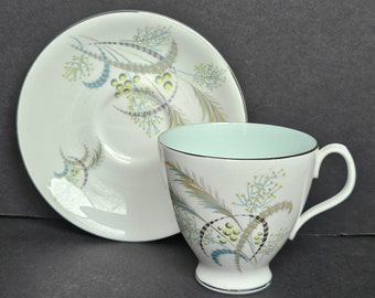 Royal Albert Authentic "Festival" Teacup Tea Cup With Saucer Duo.  Appealing Duo with no damage.