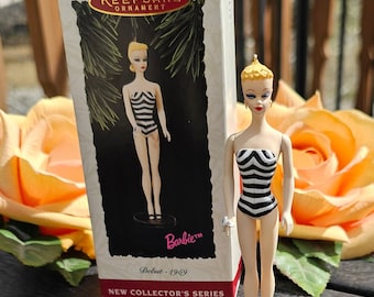 NRFB (except for photos) 1994 Hallmark Mattel Barbie Collector Series Debut 1959 Keepsake Ornament in the original box. Great Gift!