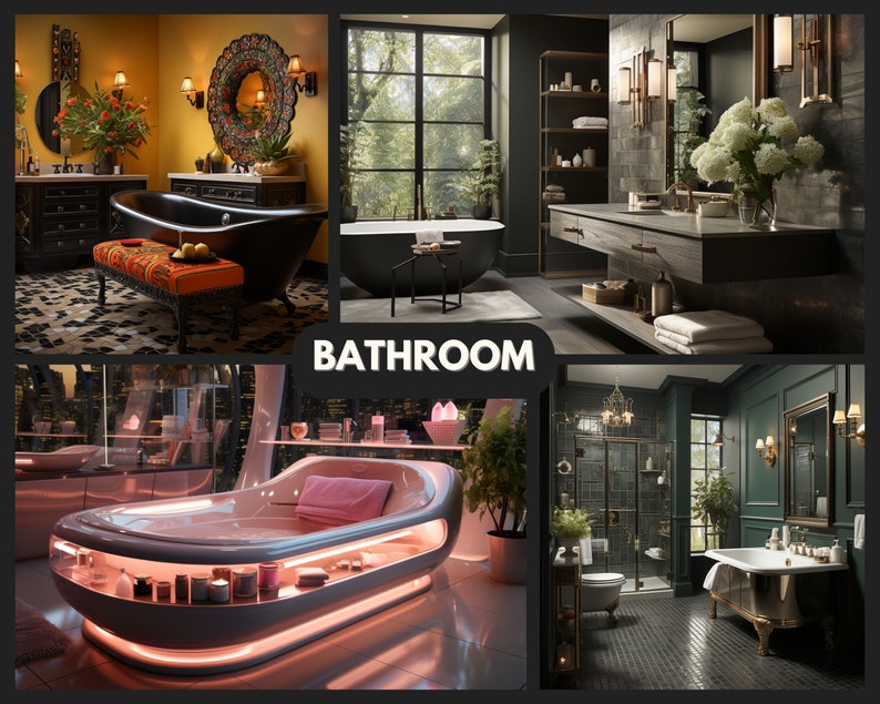 250 Interior Design Prompts Living Room, Bedroom, Bathroom, Backyard, Kitchen Generate Amazing Art with AI Copy & Paste Exterior image 5