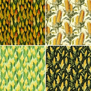 Corn Pattern Digital Paper: 20 Seamless Print Designs (digital Download ...
