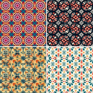 Rangoli Pattern Digital Paper: 20 Seamless Print Designs (digital ...