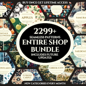 Snowdrop Flower Digital Paper: 20 Seamless Patterns (Digital Download) image 2