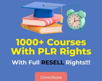 Más de 1000 cursos en vídeo PLR / Con derechos de reventa / Uso comercial del paquete PLR /