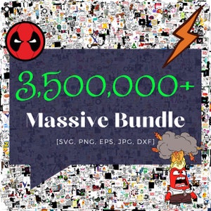 3.500.000+ enorme SVG-bundel, digitale prints, silhouetten, clipart, nauwkeurig gesneden bestanden, Circut, HQ-ontwerpen