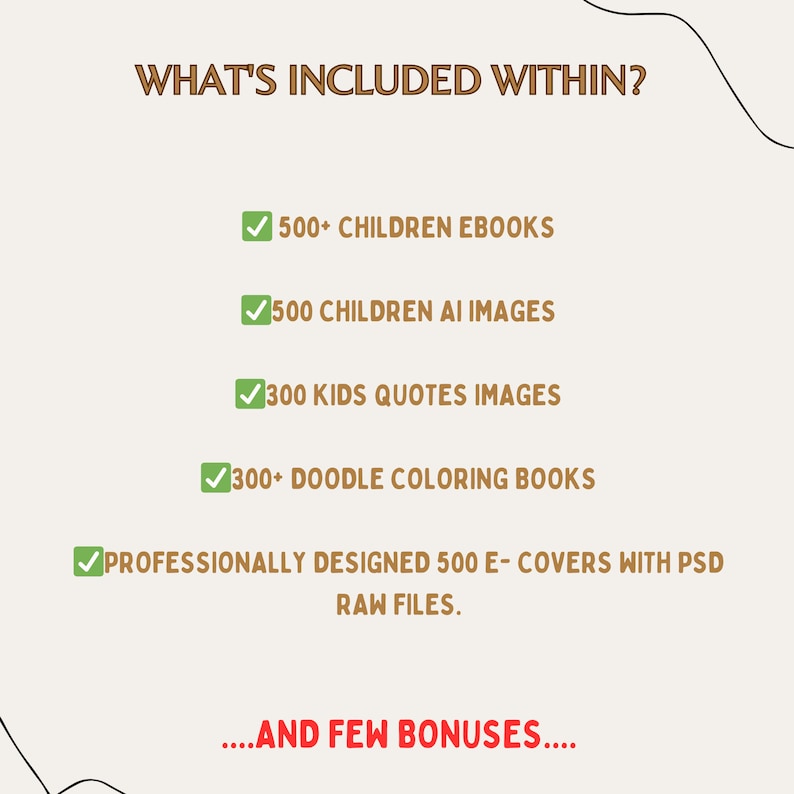 500 Children's Ebooks With RESELL Rights PLR & KDP Resources Attractive Bonuses zdjęcie 2