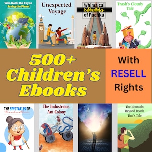 500 Children's Ebooks With RESELL Rights PLR & KDP Resources Attractive Bonuses zdjęcie 1