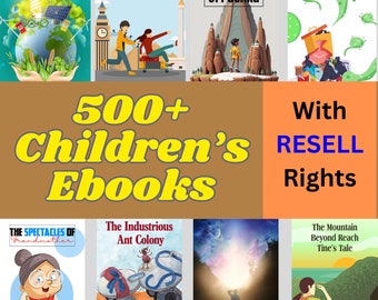 Más de 500 libros electrónicos para niños con derechos de REVENTA / Recursos PLR y KDP / Bonificaciones atractivas /