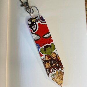 Personalized Super Hero Keychain for School and Children