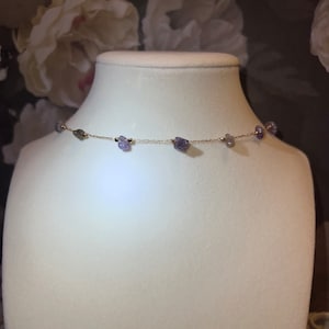 Zierliche Amethyst Choker Halskette