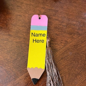 Personalisierte Lesezeichen für Kinder Bleistift