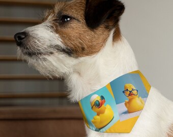 Pet Bandana Collar with Rubber Duck Couples