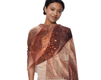 Glittering Sand Dune Waves Scarf