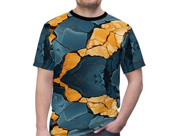 Unisex Cut & Sew Tee (Crackling Glacier Fractal)