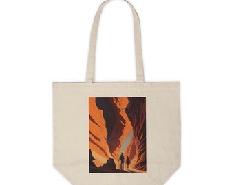 Canvas Shopping Tote with Slot Canyon Graphics