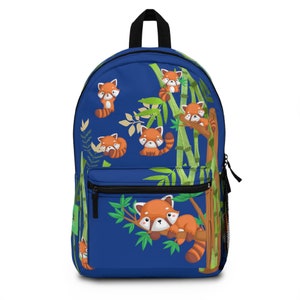 Mochila de dibujos animados de panda rojo (multicolor)