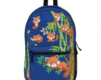 Red Panda Cartoon Backpack (multi-color)