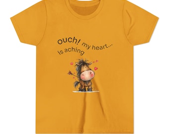 Cute Cartoon Valentine Horse Tee for Youth