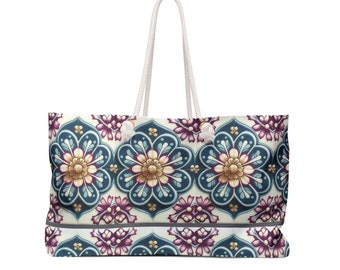 Weekender Bag with Morocan Tile Pattern