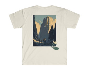 Unisex Softstyle T-Shirt with Yosemite Valley Graphic