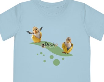 Kids' T-Shirt with Duckling in Yellow Jackets (UK)