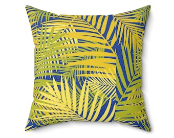 Palm Leaf Accent Square Pillow