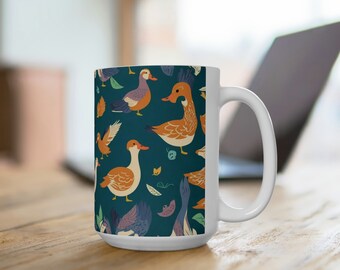 Ceramic Mug 15oz - Ducks pattern 1
