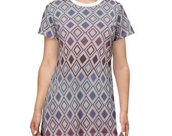 T-Shirt Dress (Diamond Pattern)