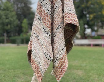 Manta de chenilla de algodón tejida a mano / Decoración de estilo bohemio