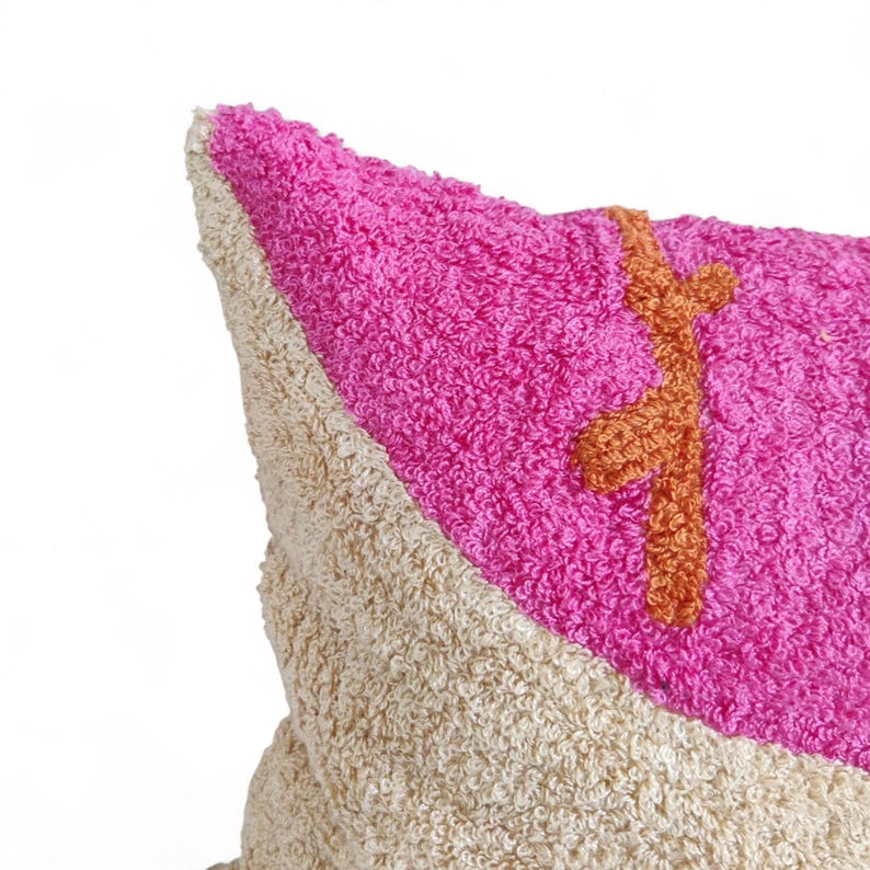 Texture embroidered Pillow cover