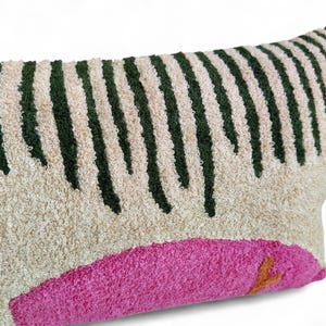Crewel embroidered handmade lumbar decorative pillow cover