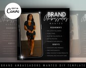 Brand Template for Brand Ambassador Flyer for Hair Nails and Makeup Flyer Brand Ambassador Template Brand Ambassador Wanted Canva Template