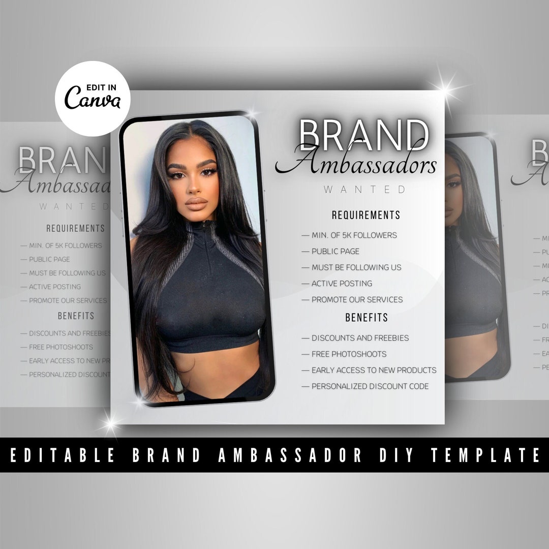 Brand Template for Brand Ambassador Flyer for Hair Nails and Makeup Brand Template for Brand Ambassador Flyer for Hair Nails and Makeup