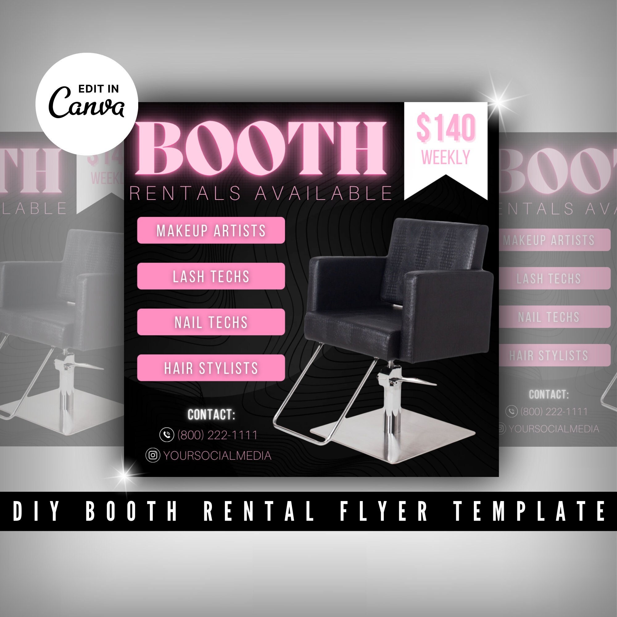 Booth Rental Flyer Booths Available for Rent Salon Flyer Booth Rental