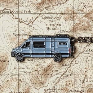 Sleutelhanger voor Mercedes 4x4 Sprinter camper - blauw - Vanlife-accessoires cadeau - Winnebago Revel