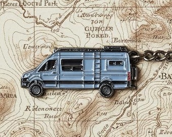 Keychain for Mercedes 4x4 Sprinter Camper Van - blue - Vanlife Accessories Gift  - Winnebago Revel