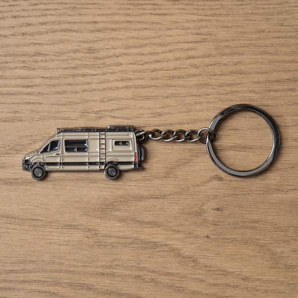 Keychain for Mercedes Sprinter - Sand Grey Vanlife -  Auto Key Chains Key Rings