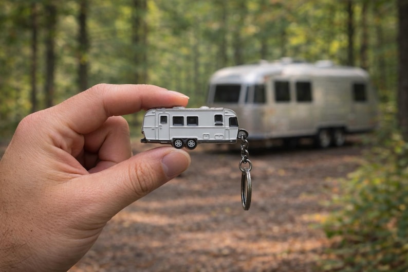 Airstream Keychain – Silver Bullet Camper Christmas Present – RV Key ...