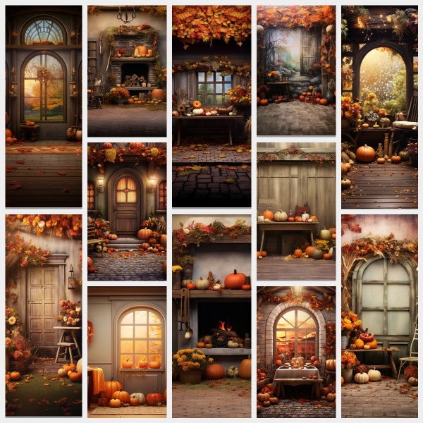 78 Thanksgiving Themed Digital Backdrops Master Collection