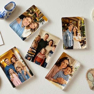 Personliga kylskåpsmagneter med foto i harts, vattentäta kylskåpsmagneter i akryl, personligt familjeminne, juldekorationer