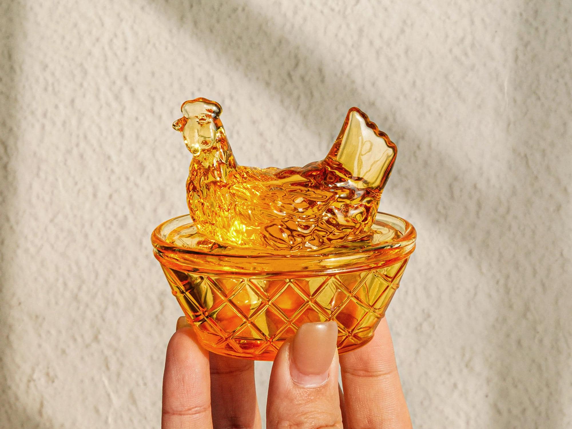 Glass Hen on Nest - Etsy Canada
