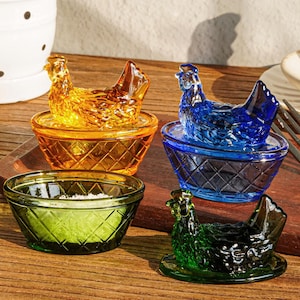 Hen on nest】ガラス容器 Glass hen on nest - Etsy 日本
