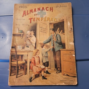 &quot;Jahrgang &quot;&quot;Almanach du Temperant&quot;&quot; 1905 Temperant&#39;s Almanac Book.&quot;
