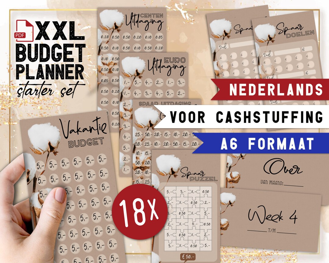 XXL Budget planner Starter set PDF download Nederlands Etsy Nederland