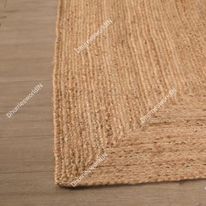 Hand Braided Jute Runner Rug: Natural Fiber Boho Decor