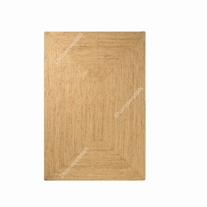 Natural Jute Braided Handmade Natural Jute Rectangle Rug Eco Friendly Pure Vegan Living Room Jute rug area rug Jute rug Warm Rug
