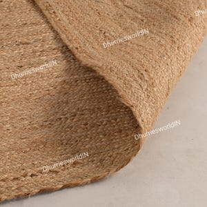 Dywan z juty pleciony ręcznie – naturalny dywan w stylu boho, pleciony, prostokątny, dywan w stylu boho, dywan z juty, kwadratowy dywan z juty, dywan na wymiar zdjęcie 19