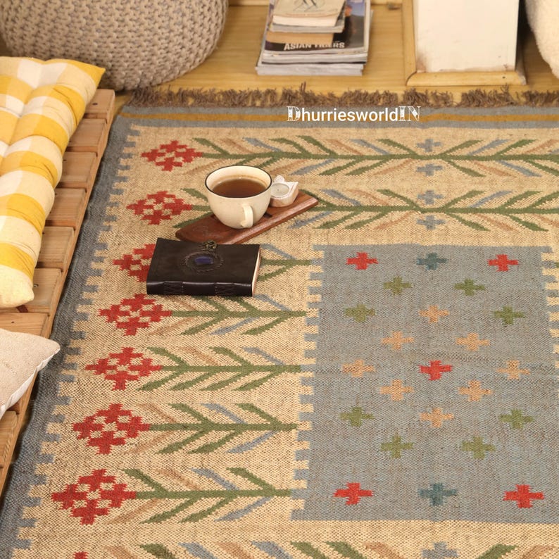 wool jute rug, indoor rug, southwestern rug, area rug, area rug boho, flatweave rug, handmade rug, kilim rug, outdoor patio rug, rugs for bedroom, rugs for living room, runner rug, wool rug,Kilim Rug, Bohemian Indian Jute Rug, Moroccan Rug, Handwoven Wool Jute Rug, Boho Jute Rug Southwestern Nordic Kilim Rug, Turkish Kilim,tribal jute rug, handwoven jute rug, bohemian jute rug, jute kilim rug, boho jute rug, custom size rug, kilim dhurrie rug, wool jute rug, southwestern rug, moroccan rug,