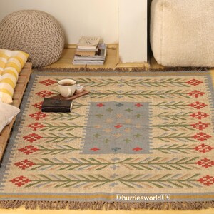 Handwoven Wool Jute Kilim Rug: floor & rugs Vintage Boho Runner Kitchen Rug Outdoor Handwoven Wool Rug Custom Size Rug 8x10 Rug Boho,hand woven jute rug, jute rug, navajo rug, wool jute rug, 8x10 kilim rug, jute wool kilim rug, area rug, bolo kilim wool rug, decor rug, kilim rug, moroccan rug, rugs for living room, rustic handmade rug