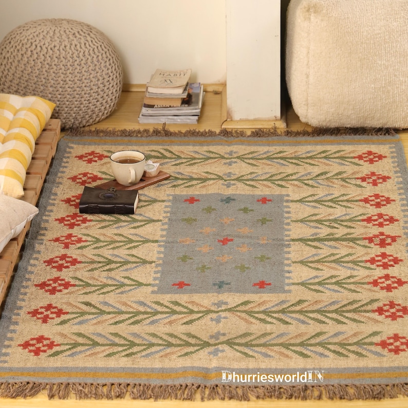 Handwoven Wool Jute Kilim Rug: floor & rugs Vintage Boho Runner Kitchen Rug Outdoor Handwoven Wool Rug Custom Size Rug 8x10 Rug Boho,hand woven jute rug, jute rug, navajo rug, wool jute rug, 8x10 kilim rug, jute wool kilim rug, area rug, bolo kilim wool rug, decor rug, kilim rug, moroccan rug, rugs for living room, rustic handmade rug